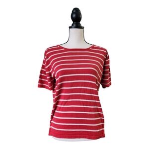 Red and White Striped Women's Sweater